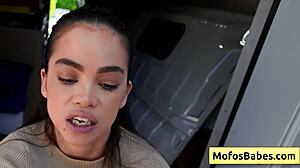 hey, sexy brunette angelina moon pays gardener logan xander with blowjob and juicy pussy