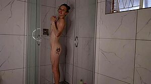 Amateur Milf Cums Hard Masturbating in Shower