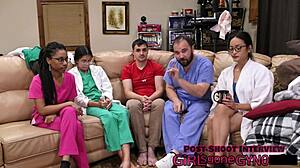 Aria Nicoles undergoes 2023 physical with Doctor Tampa at GirlsGoneGyno hospital exam.