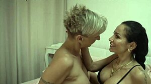 Milfs kissing with screaming passion