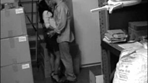 hot babe sucking and fucking in the stock room