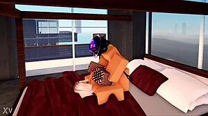 Blonde teen Sophie returns in Roblox and has fun with headless manager