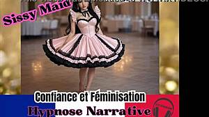 in sissy france, the hypnosis turns him into a confident sissy maid through immersive feminization