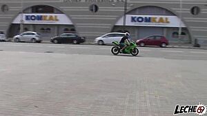 Susy Gala Struts Her Big Ass on the Street Before Riding a Monster Cock
