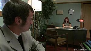 Wanna see how my shemale boss anal dominates this auditioner?