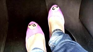 Is She Making Him Lick Her Feet In Heels For Humiliation?