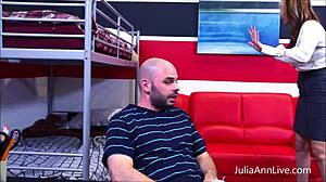 Julia Ann Licks And Rides Her Student's Big Cock In Doggystyle