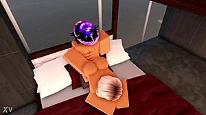 Blonde teen Sophie returns in Roblox and has fun with headless manager