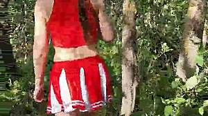 Barefoot Forest Walk with Upskirt Seashore Vibes