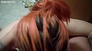 The chubby wife enjoys a liquid lunch and blowjob