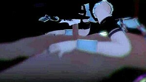 Hard elf woman sucks cock with neko sister. And slimer girl