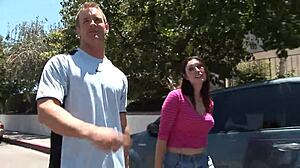 brunette milf rucca page with big tits rides cock like a pro in fishnets