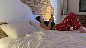 Mom cleans room, I fuck stepsis and cum inside her pussy