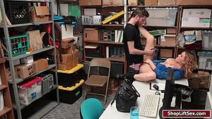 shoplifter guy passionately bangs blonde's tight pussy with big cock
