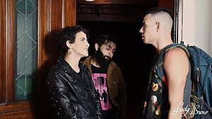 Former Porn Actor Faces Reality with Skinny Teen in Deepthroat Action