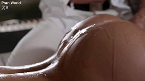 Bikini babe Ada Lapiedra gets oiled up for a hot massage before banging her masseuse
