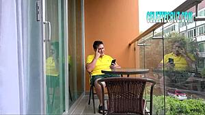 Plumber gives blowjob and fisting!