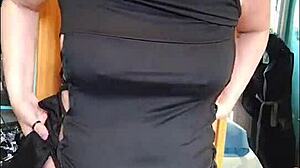 Blonde Shows New Outfit In Bedroom