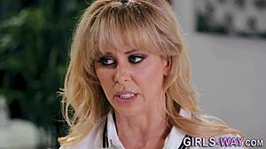 busty lesbians feel intense pleasure munching vag with fingering and oral