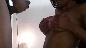 Wow! This Haitian Girl With Big Tits Takes A Massive Cumshot From My Big Cock!