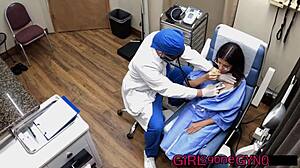 Aria Nicoles undergoes 2023 physical with Doctor Tampa at GirlsGoneGyno hospital exam.