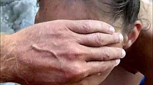 Risky beach blowjob with sloppy teen model in pov backstage.