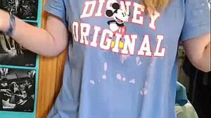 Blonde Shows New Outfit In Bedroom