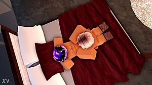 Blonde teen Sophie returns in Roblox and has fun with headless manager