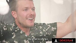 Devils Film Steamy Threesome With Neighbors In Gloryhole