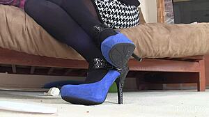 Latina Milf Doctor in Stunning Suede Shoes Teases Patient with Sexy Feet. Unbelievable Fetish!