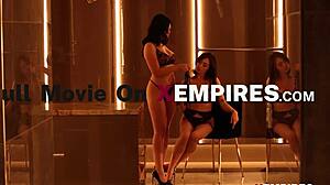 lesbian sensual sapphic seduction with scissoring and kissing