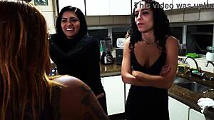 Damn! Wild orgy with four naughty sluts unleashed!