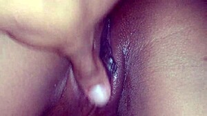 What does morena do with her wet pussy?