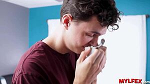 Mylfex - Blonde milf stepmom gets tricked into doggystyle pounding. Her tight pussy rides hard!