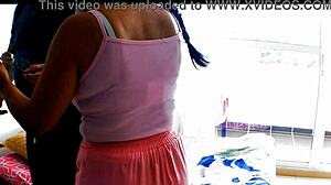 Hot private english class with big tits latina student and big cock