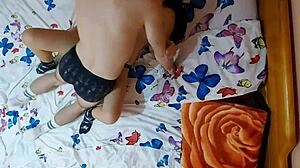 Damn! Young Couple's Intense Home Sex Caught from Top View!
