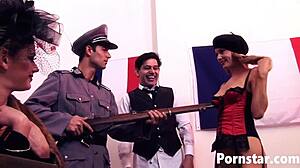 charlee chase enjoys hardcore group sex with anal, titty fuck, and blowjob?