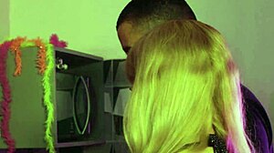 hot couple fucks hard after the party. cum on tits and big ass action.