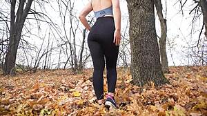Fit Milf In Tight Black Leggings Boldly Teases Her Sexy Ass