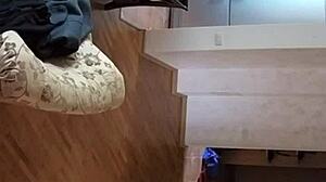 couple spy cam at living room