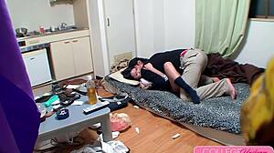 Hitomi Hanzawa Blowjobs Then Gets Fucked Into Submission By Massive Cock