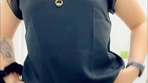 lil fun at work with wet pussy masturbation teasing big clit and ass