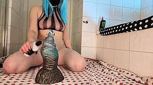 Kahn Takes 13-Inch Anal Gaping With Extreme Toys