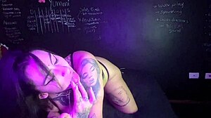 Me Showing Off With Tongue, Tattoos, Piercings, And Vibrator