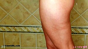 Captivating Blonde Model Showers Naked