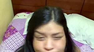 Pregnant Prostitute Gets Cum on Back and Pussy