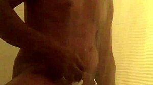 Solo bathing in the shower for relaxation