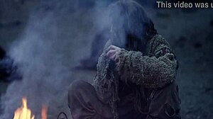 Fantasy baremaidens at campfire?