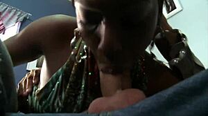 Big booty ebony teen gets her first white big cock in interracial fucking