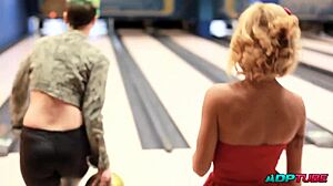 Francesa hunts for cocks in the bowling alley. She rides hard in juicy European action!